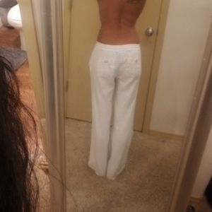 Old school  Quiksilver pure white beach pants